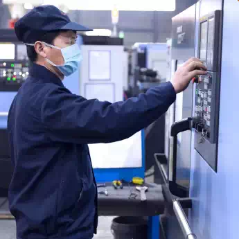 It takes the three members of the machine installation team 8 hours to complete the installation of 2 double-beam machines.