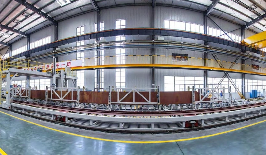 Main beam robot welding production line