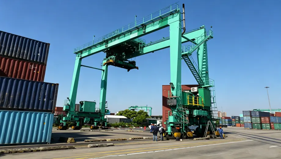 RTG Rubber Tyred Container Gantry Crane.webp